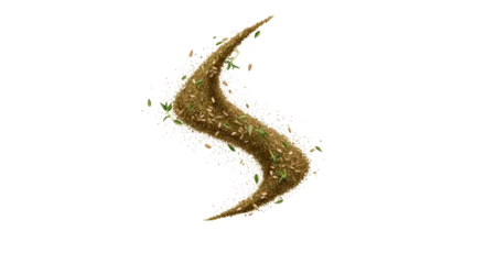 Dry Herb and Spice Swirl with Seeds Isolated on White Background - Culinary Seasoning Mix for Cooking and Food Garnish © Awan