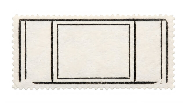 Set of vintage postage stamp frame for historical travel and classic document design frontal isolated png on a transparent background perfectly cutout high resolution