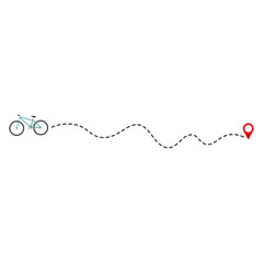Fototapeta premium Bike Travel Route