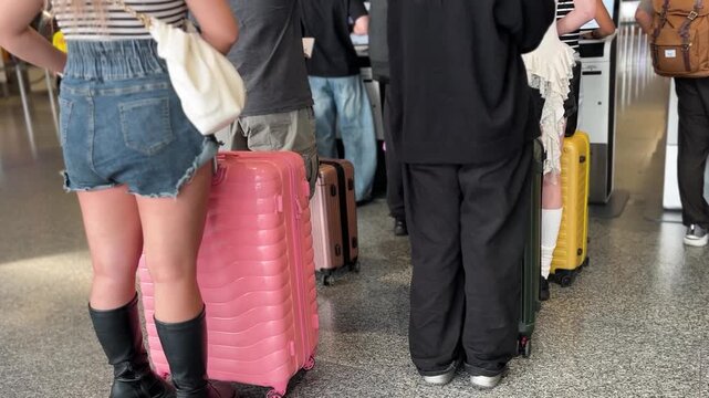 Passengers at Check in counter