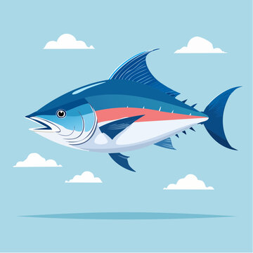 Stylized Tuna Fish Illustration