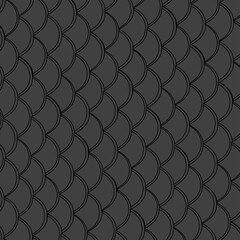 Seamless Gray Fish Scale Pattern Background.Ideal for wallpaper, textile, fabric printing, wrapping paper, packaging, web backgrounds, and minimalist graphic design projects. © Budiawan