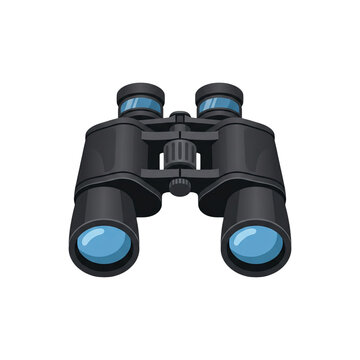 Black Binoculars With Blue Lenses for Observation and Outdoor Adventure