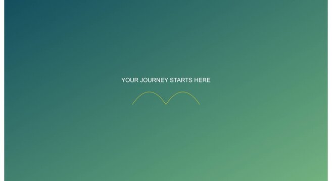 Your journey starts here minimalist green gradient motion animation