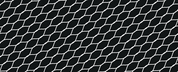 Fishing net seamless pattern. Mosquito protection flying insect plastic net. Football gates mesh texture. Basketball hoop pattern. Chain link fence. Vector illustration on white background. modern © Febyola
