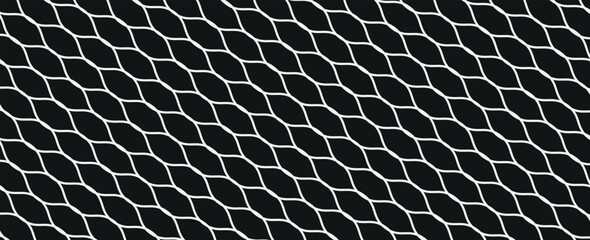 Fishing net seamless pattern. Mosquito protection flying insect plastic net. Football gates mesh texture. Basketball hoop pattern. Chain link fence. Vector illustration on white background. modern © Febyola