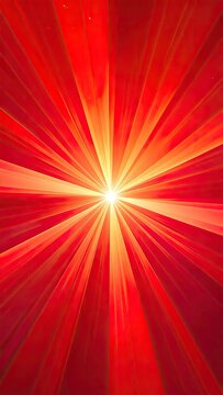 A vibrant burst of red rays emanates from a central point, creating a dynamic and energetic visual effect.