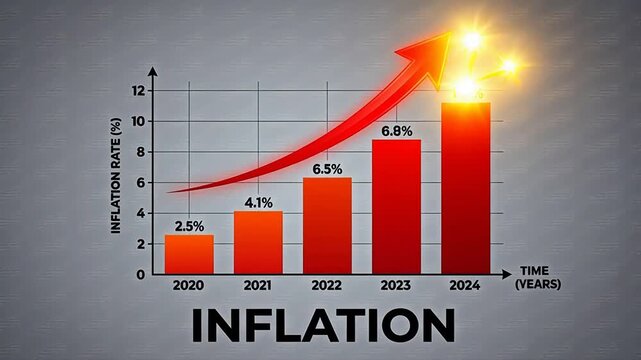 Inflation Rate Chart Over Years representing visionary leadership and market dominance