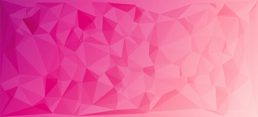 Fototapeta premium Vector illustration of pink triangulated background texture