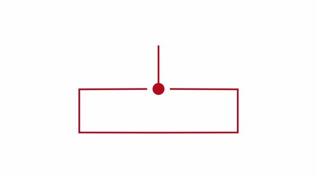 Minimalist red line callout animation overlay for professional video production and digital presentations