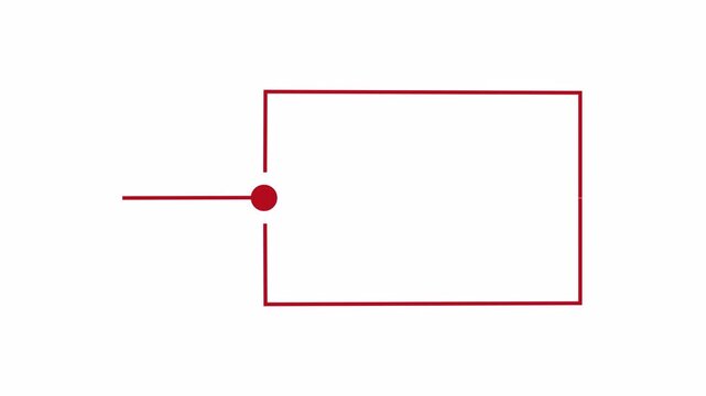 Minimalist Red Stroke Callout Animation with Point and Horizontal Leader Line