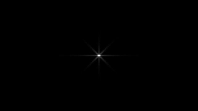 Glitter sparkle animated black screen,Glowing and twinkling star motion graphics style effects Vector, twinkling blinking star effects on transparent alpha channel seamless 4K loop.