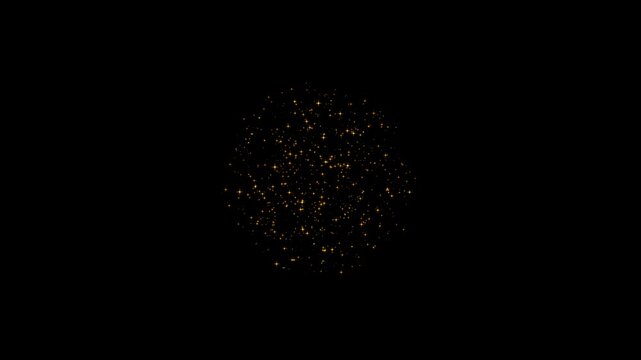 Animated glitter sparkle shine stars trail burst particle dust on a black transparent background. Twinkling magic line twinkle stars starlight, fairy dust glittering seamless loop with alpha channel