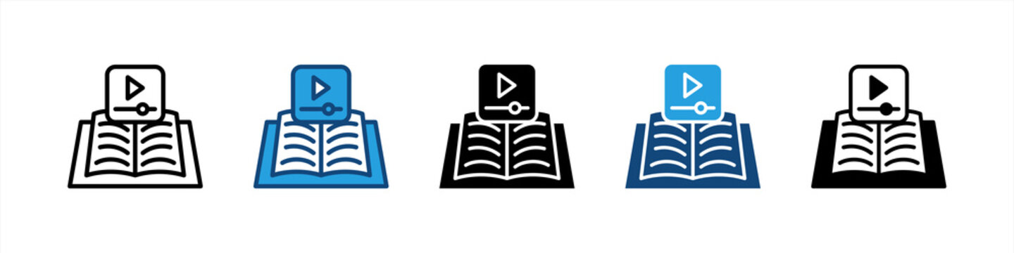 Micro Learning icon set multiple style collection