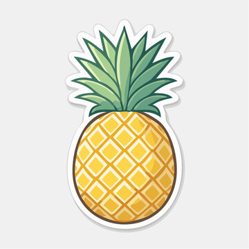 Cartoon Pineapple Sticker