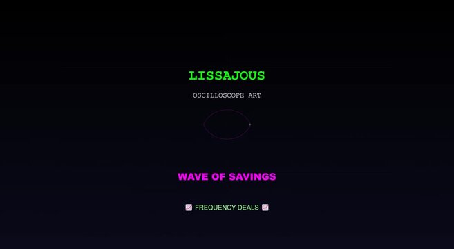 Lissajous oscilloscope wave of savings frequency deals animation