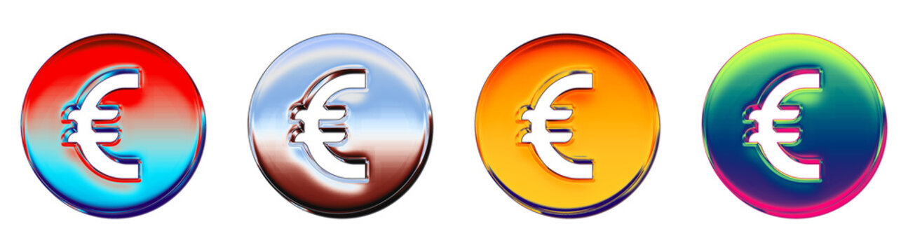 3D rendered translucent icon pack featuring euro pound exchange 2. Finance banking investment and money management. Modern icon design. Modern minimal illustration style.