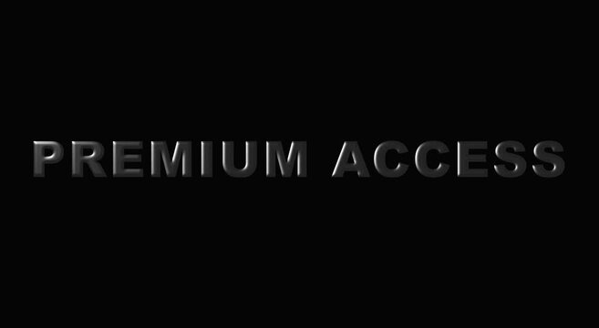 Access metallic 3 d text animation on animation black background motion