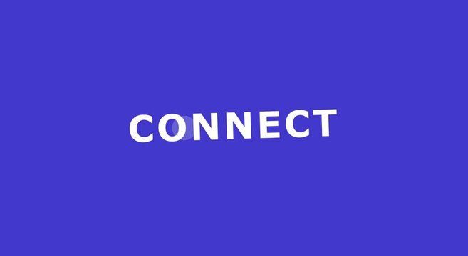 Connect minimalist motion with smooth text animation on blue animation