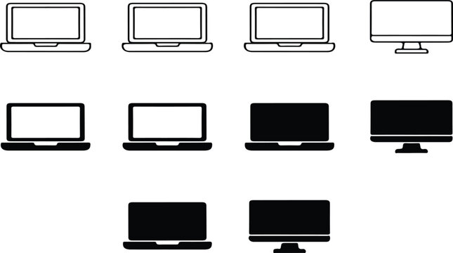 Desktop Laptop Illustration Icon.eps