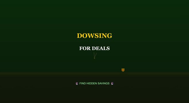 Dowsing for deals: finding hidden savings and online discounts animation