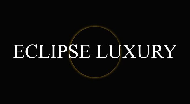 Eclipse luxury motion animation with golden sun phase transition animation
