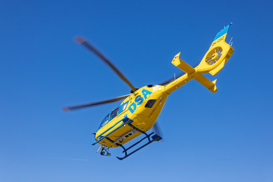 Eurocopter EC135 Ambulance Emergency Helicopter in Czech Republic Delta System Air Helicopter Emergency Medical Services