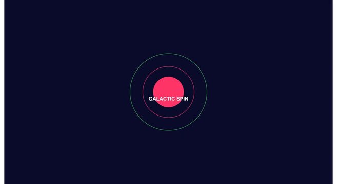 Galactic spin minimalist motion with pulsing circular animation