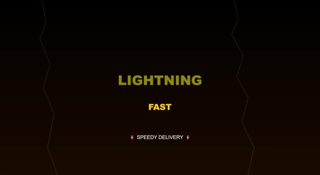 Lightning fast speedy delivery concept motion animation background