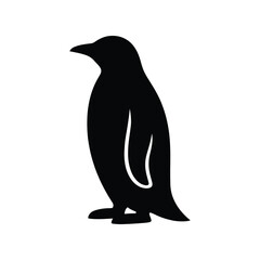 Fototapeta premium Arctic penguin flightless bird silhouette icon