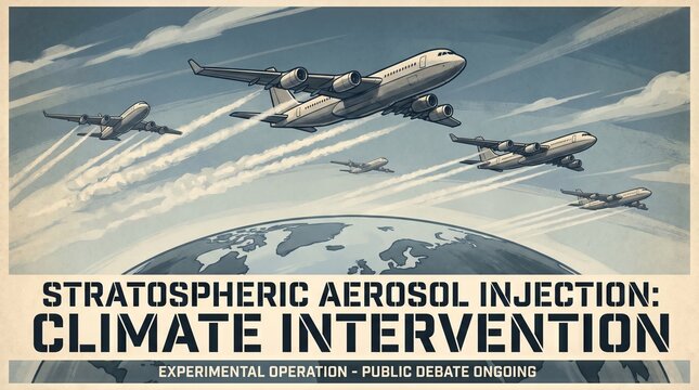 Climate engineering operation with stratospheric aerosol injection aircraft visualised