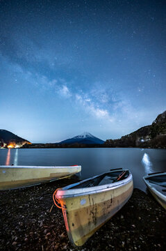富士山と天の川