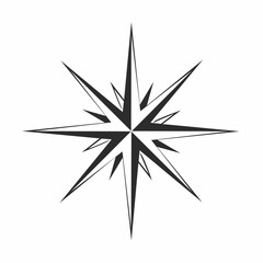 Obraz premium Stylized Compass Rose Icon