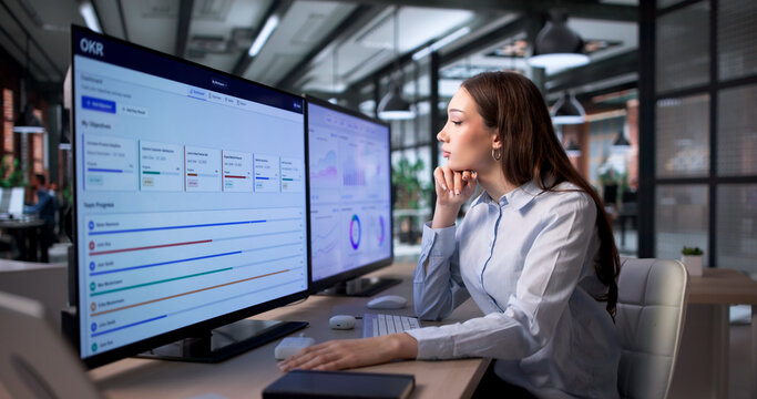 Tired Project Manager Works Late