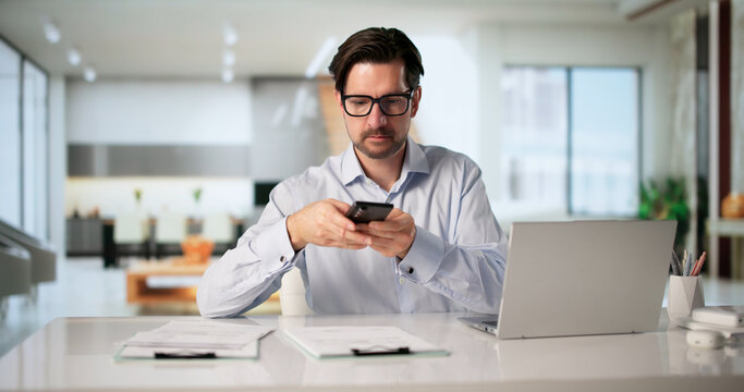 Older Man Uses Smartphone To Quickly Capture Clear Photo