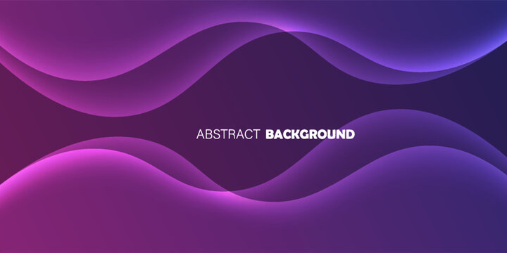 Abstract Purple Pink Gradient Wave Background with Smooth Flowing Layers. Futuristic technology concept