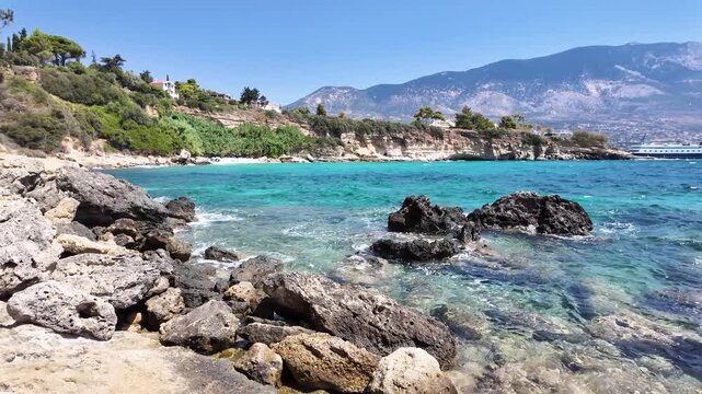 Amazing view of Pessada Beach, Cephalonia, Ionian Islands, Greece