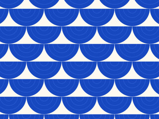 Classic Seigaiha Scale Pattern Japanese Wave Textile © iushakovsky
