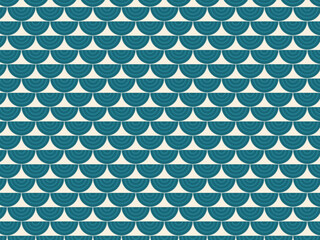 Japanese Auspicious Wave Seigaiha Pattern Elegant Design © iushakovsky