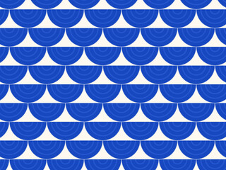 Overlapping Fan Scale Seigaiha Japanese Pattern Design © iushakovsky