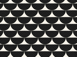 Japanese Auspicious Wave Seigaiha Pattern Elegant Design © iushakovsky