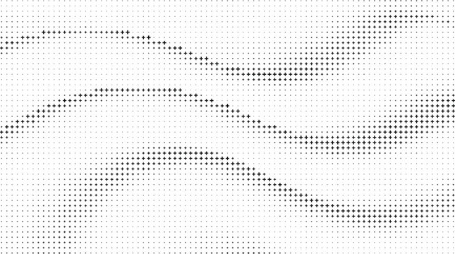 Black Plus Sign Wave Pattern White Background, Flowing Black Plus Symbol Abstract Texture
