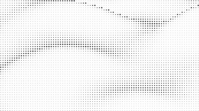 Black Plus Sign Gradient Pattern White Background, Dark Plus Symbol Halftone Texture Background