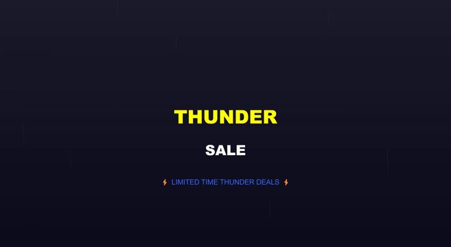 Thunder sale limited time deals dynamic motion animation background