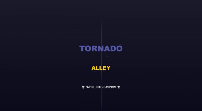 Tornado alley swirl into savings minimalist motion animation background