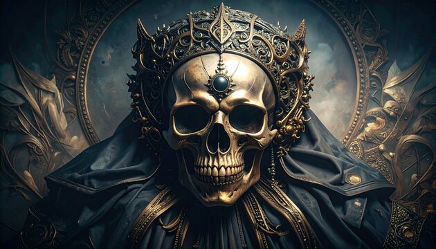 scary skeleton in the dark