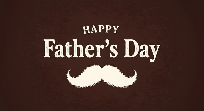 Happy father's day greeting with mustache graphic