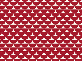 Overlapping Fan Scale Seigaiha Japanese Pattern Design © iushakovsky