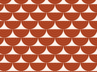 Overlapping Fan Scale Seigaiha Japanese Pattern Design © iushakovsky