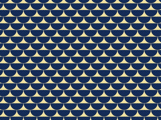 Seigaiha Scale Fan Pattern Japanese Traditional Background © iushakovsky